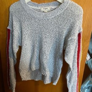 Soft gray women’s sweater.